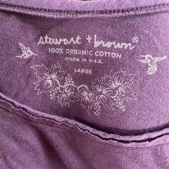 Stewart + Brown organic cotton long sleeve tee shirt - Picture 2 of 4